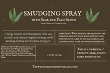 Load image into Gallery viewer, SAGE AND PALO SANTO SMUDGING SPRAY - Therapeutic Mist
